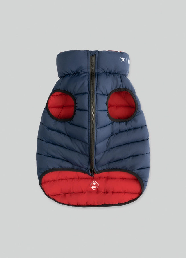 Hackett X Hugo Hudson Dog Puffer Jacket - Navy & Berry XS30