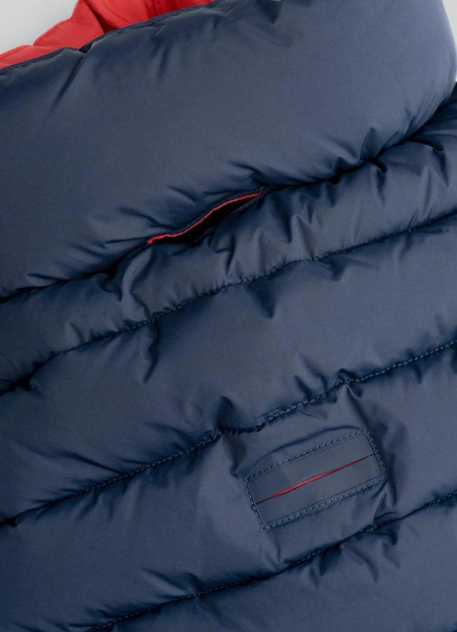Hackett X Hugo Hudson Dog Puffer Jacket - Navy & Berry XS30