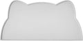 Cat Food Mat, Silicone Pet Feeding Mat Non Slip Dog Bowl Mat Waterproof Tray Cushion (Light Grey)