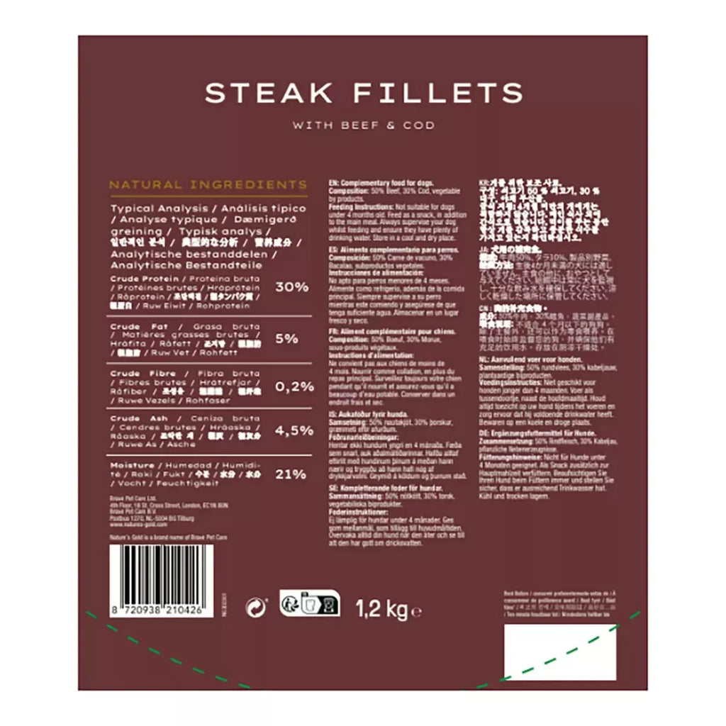 Natures Gold Steak Fillets With Beef & Cod 1 steak