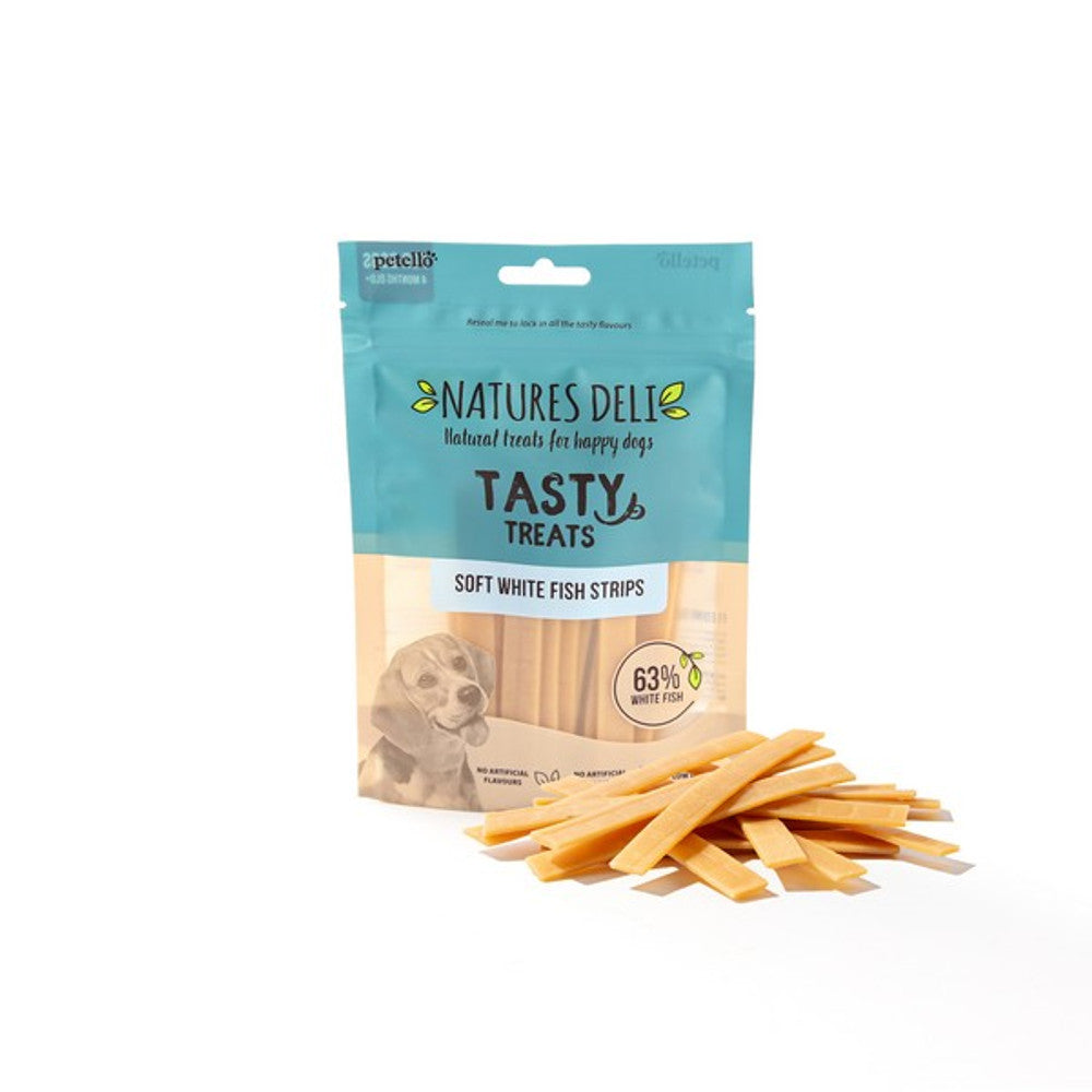 Natures Deli soft White Fish Strips 100g