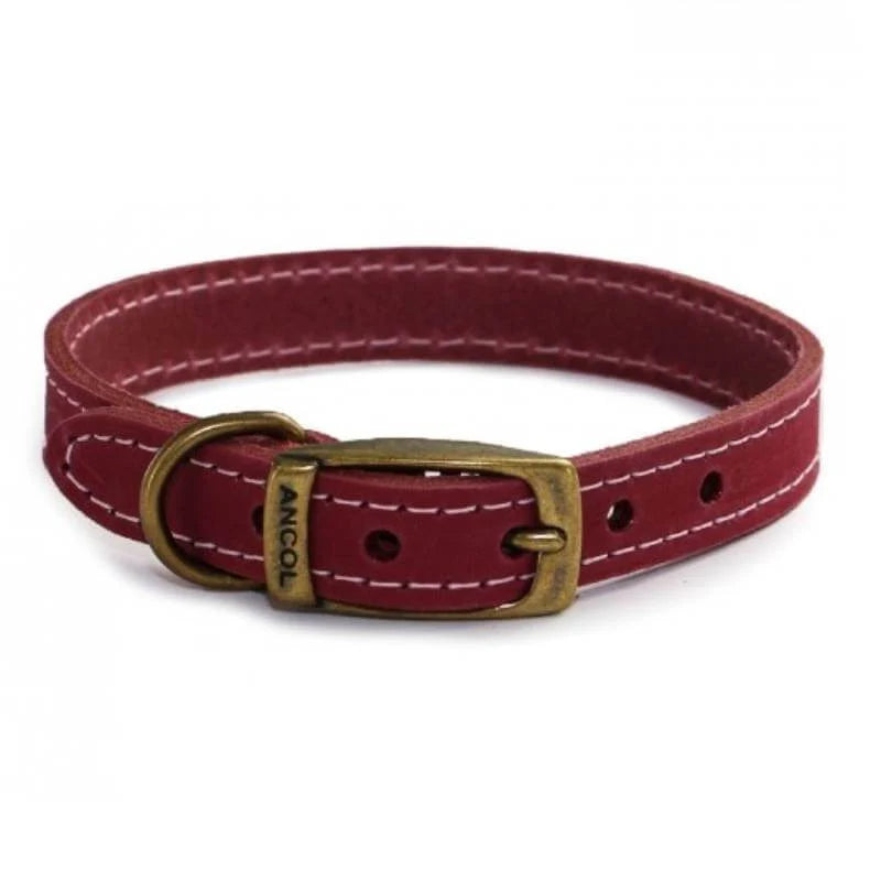 Timberwolf Leather Collar Raspberry 45-54cm Size 6
