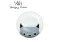 Hungry Paws Ceramic Round Cat Dish Grey