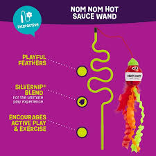 Hot Sauce Ribbon Wand Cat Toy